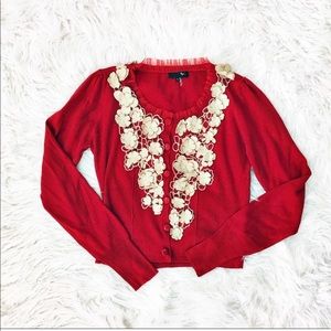 Ryu Free To Embellish floral cardigan sweater